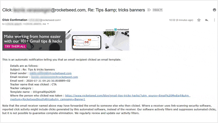 Email Signature Analytics and Reporting - Rocketseed An animated graphic showing various views of Rocketseed's analytics and reporting dashboards.