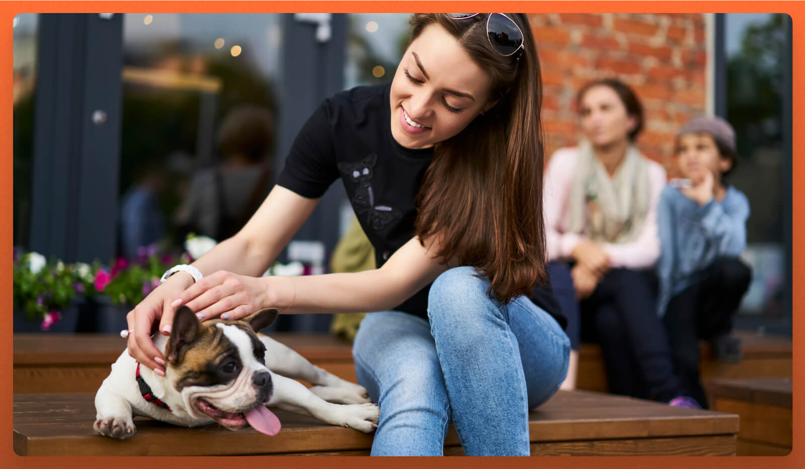 Creating moments of customer delight: A joyful moment between a woman and her dog, representing the positive impact of a pet care business owner on their lives.