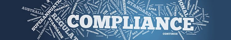 Email Disclaimers- are you protected. A word cloud with "COMPLIANCE" in the centre.