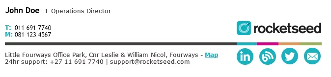 Example of a professional email signature Example of a professional email signature