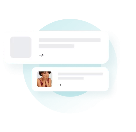 blog-img A graphic showing two boxes, one with an image of a woman covering her face inside.