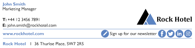 Email signature example with a CTA Email signature example with a CTA