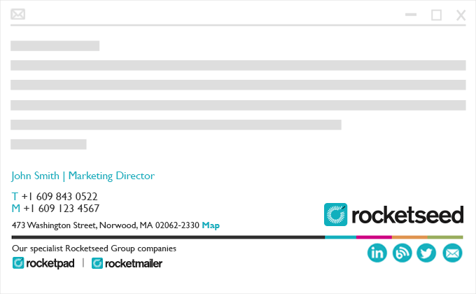 Email signature example with sub-brands Email signature example with sub-brands