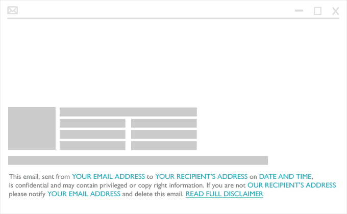 Email Signature legal disclaimer example Email Signature legal disclaimer example