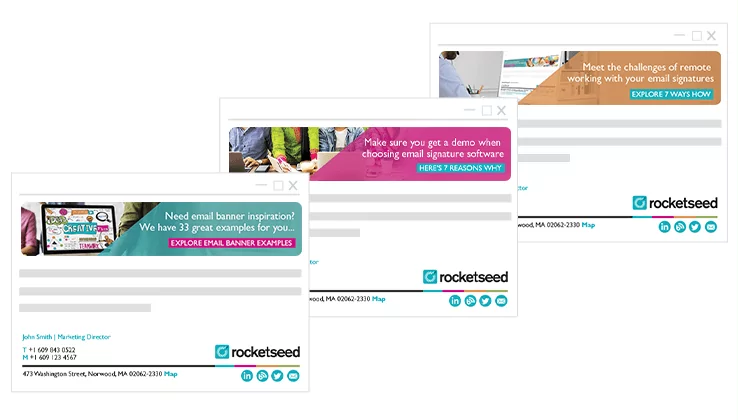 Example of professionally branded email signatures Example of professionally branded email signatures