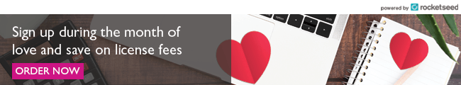 Example of a Valentine's day email signature banner Example of a Valentine's day email signature banner