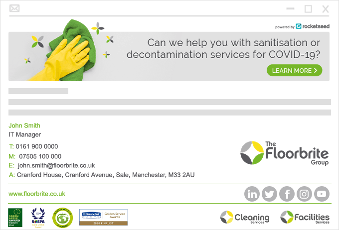 Floorbrite branded email signature Floorbrite branded email signature