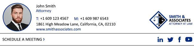 Legal firm email signature example Legal firm email signature example