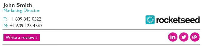 Review email signature example Review email signature example