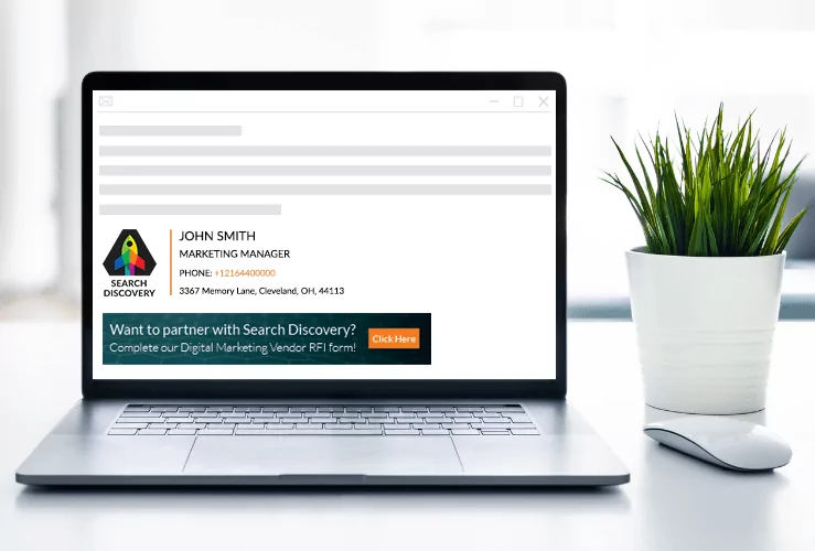 Search-Discovery-branded-email Search Discovery email signature example