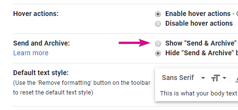 send and archive howto