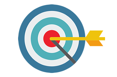 Target.fw Graphic of an arrow in the centre of a target.