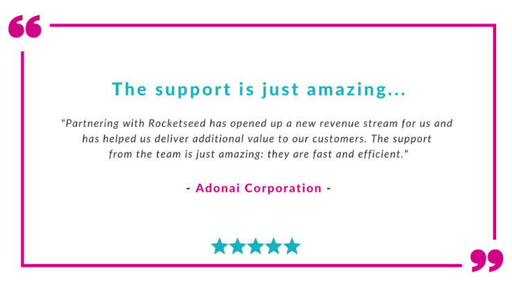 Testimonial from Partner - Rocketseed Testimonial from Partner - Rocketseed