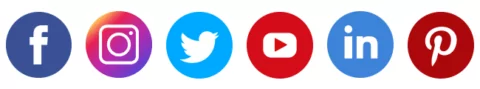 Various social media icons Various social media icons