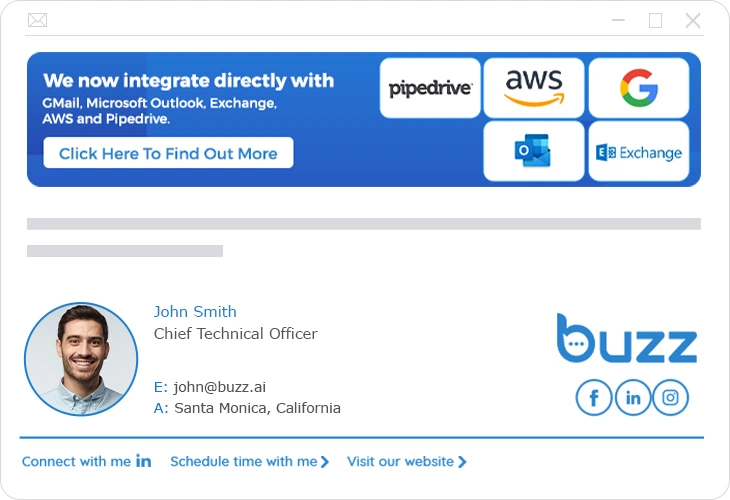 Branded business email signature example Branded business email signature example