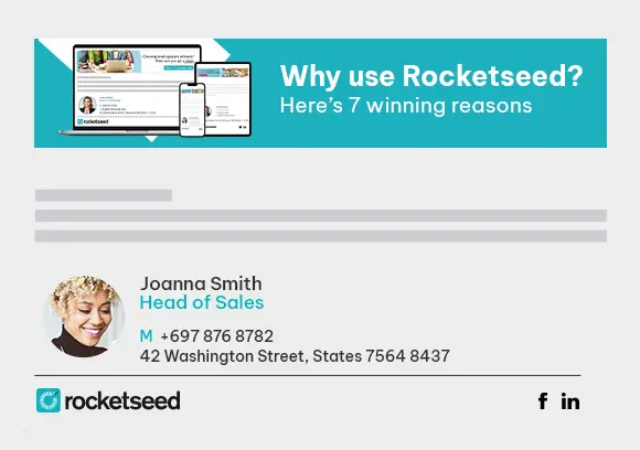 Branded-email-highlighting-signature An image of a Rocketseed branded email with an animated pink boarder around the email signature section.