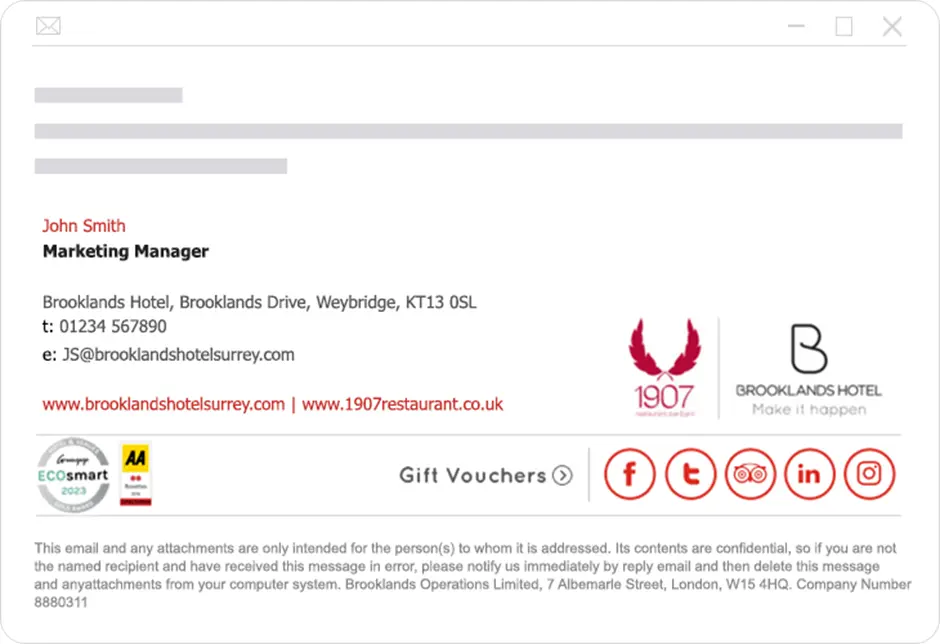 Brooklands Hotel email signature.fw Brooklands Hotel email signature.fw