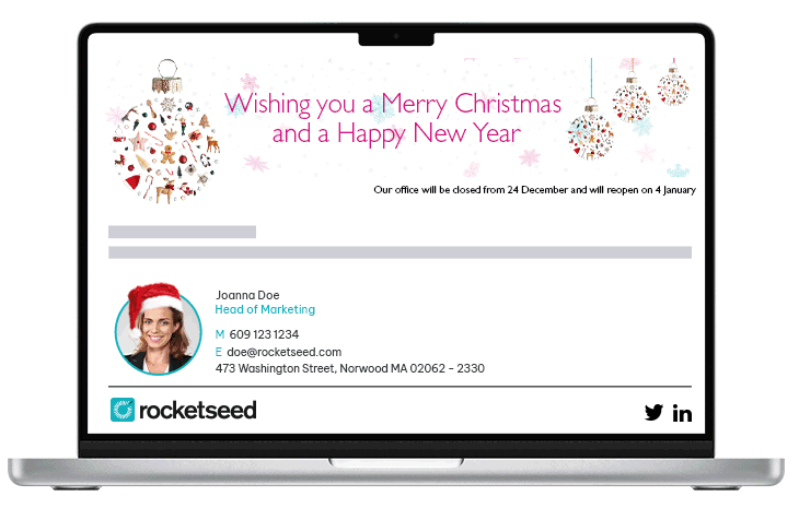 Christmas Branded Email Signature Example Christmas Branded Email Signature Example
