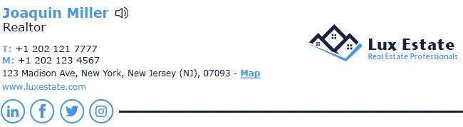 Email Signature example with name pronunciation as an audio file Email Signature example with name pronunciation as an audio file