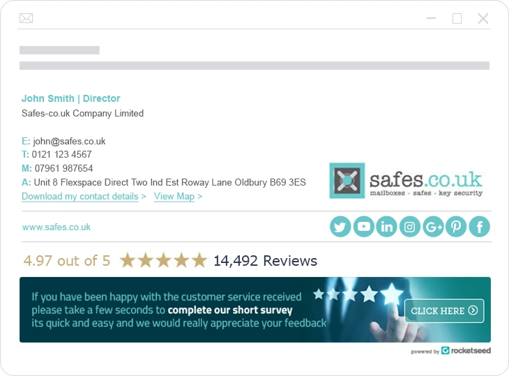 Safety solution branded email example Safety solution branded email example