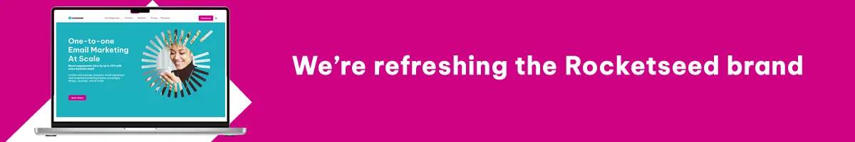 We're refreshing the Rocketseed brand.fw We're refreshing our rebrand